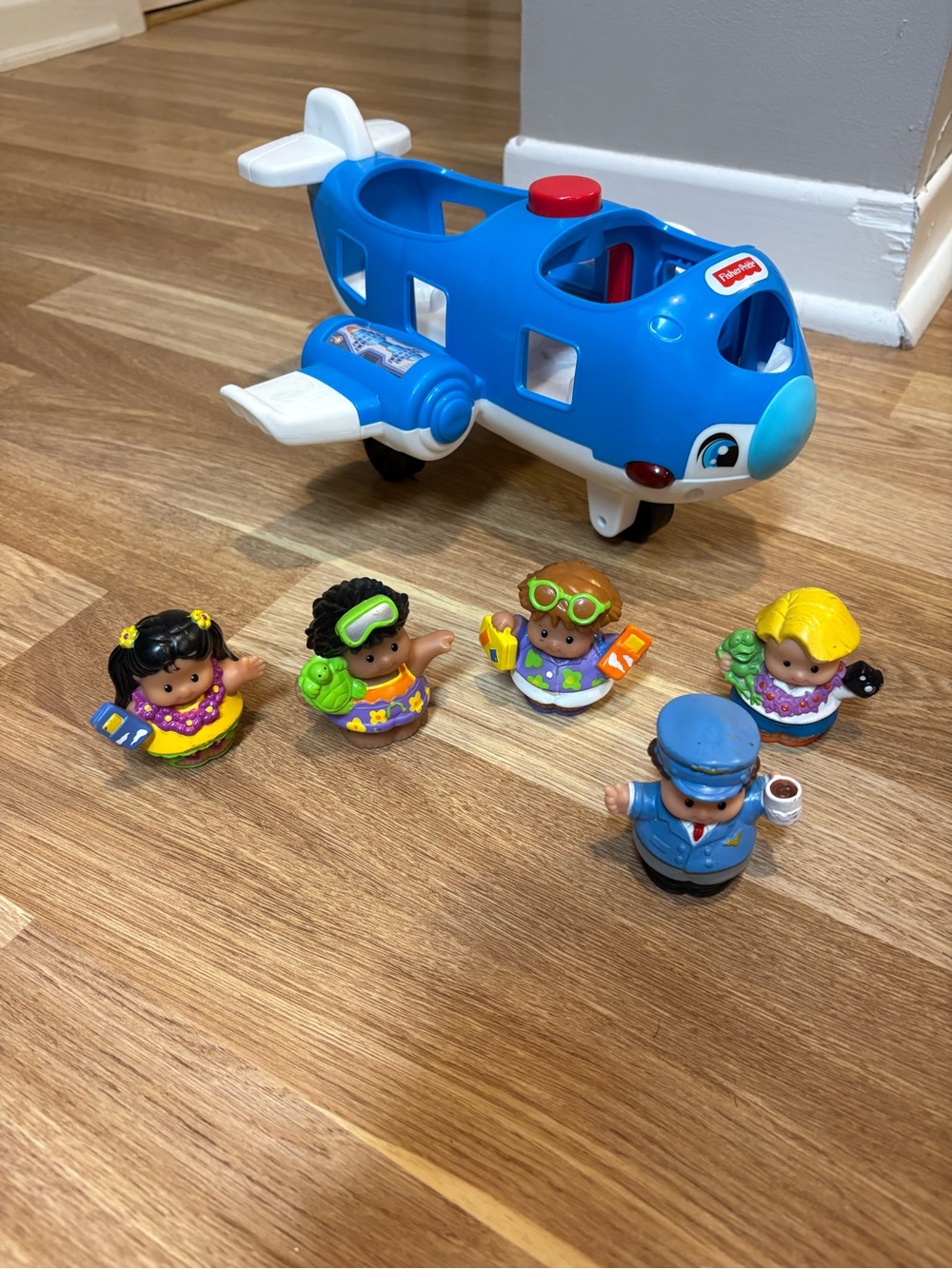 Fisher-Price little people Toy Airplane with 5 Character Figures